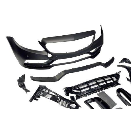 Front Bumper Mercedes W205 2014-2018 Coupe / 4D / SW look AMG C63