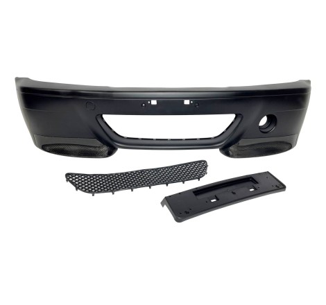 Pare-Choc Avant BMW E46 Look M3 ABS Avec Pointe Carbone Look CSL