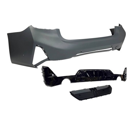 Rear Bumper BMW G20 LCI 2023+ look M-Performance Glossy Black