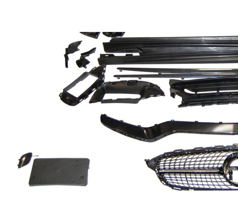 Kit De Carrosserie Mercedes W205 4P 2014-2021 Look C63 2019 Diamond