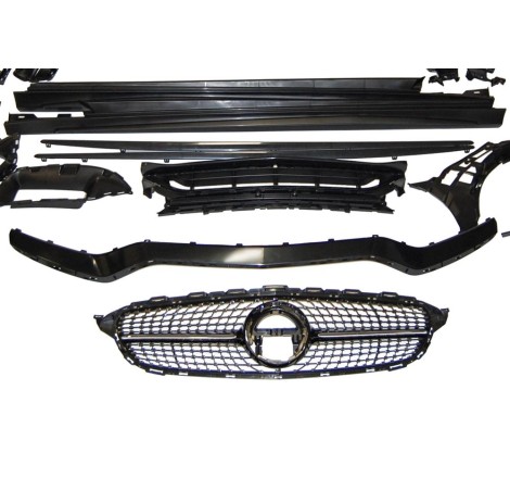 Kit De Carrosserie Mercedes W205 4P 2014-2021 Look C63 2019 Diamond