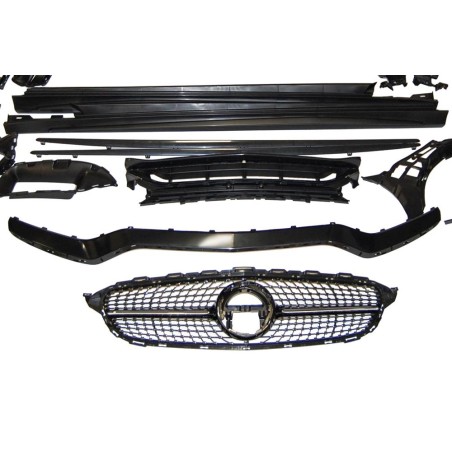 Kit De Carrosserie Mercedes W205 4P 2014-2021 Look C63 2019 Diamond