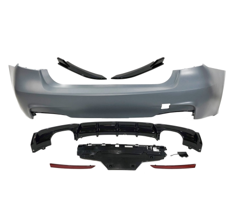 Rear Bumper BMW F30 Look M Performance 2 Exhaust Double Rear tips