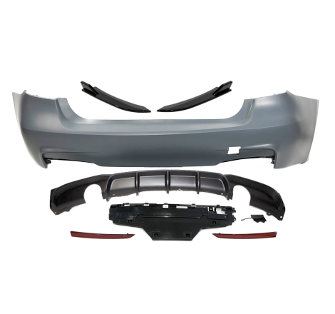 Rear Bumper BMW F30 Look M Performance 2 Exhaust Double Rear tips