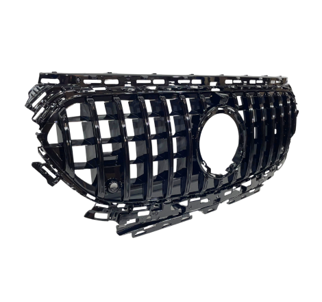 Front Grill Mercedes W214 Look GT FULL BLACK Camera