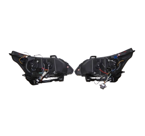 Set Of Headlamps Day Light BMW E60 / E61 2003-2007 Black & Blinker Led