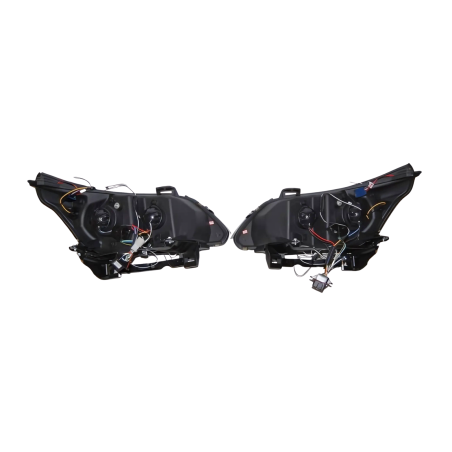 Set Of Headlamps Day Light BMW E60 / E61 2003-2007 Black & Blinker Led