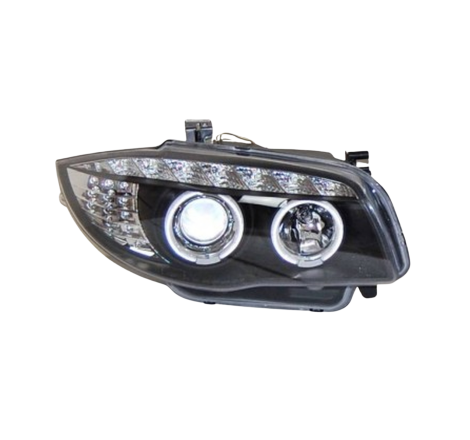 Set Of Headlamps Day Light BMW E87 2007-2011 Black & Blinker Led