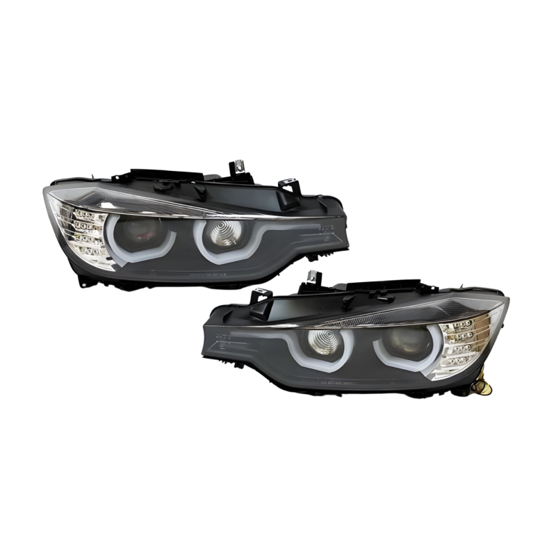 Set Of Headlamps Day Light BMW F30 / F31 12-15 Xenon DRL Black