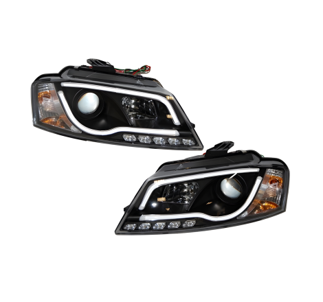 Set Of Headlamps Audi A3 08-12 Daylight Lti Black