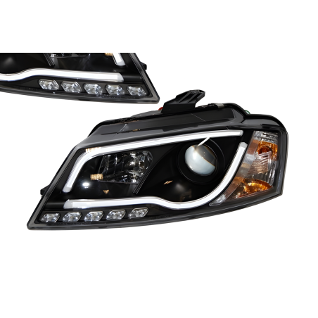 Set Of Headlamps Audi A3 08-12 Daylight Lti Black