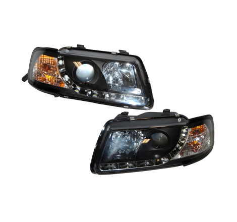 Set Of Headlamps Day Light Audi A3 96-02, Model II, Black
