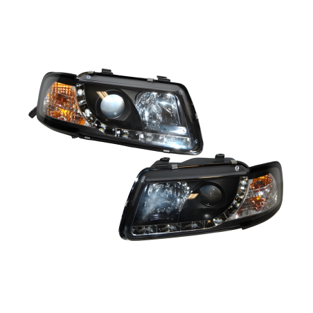Set Of Headlamps Day Light Audi A3 96-02, Model II, Black