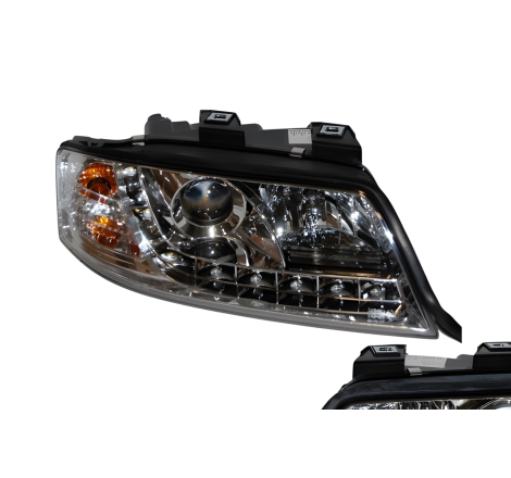 Set Of Headlamps Day Light Audi A6 1999-2000, Chromed