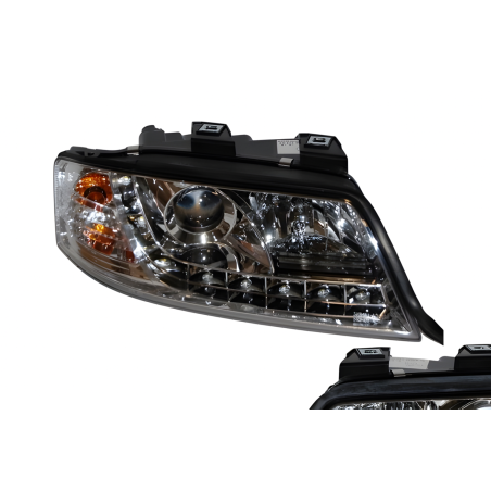 Set Of Headlamps Day Light Audi A6 1999-2000, Chromed