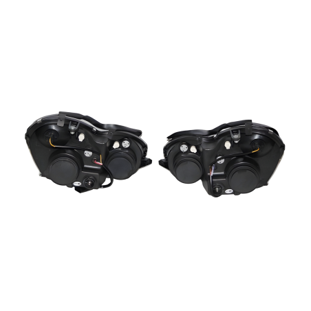 Set Of Headlamps Angel Eyes Mercedes W203 2001-2007 Black