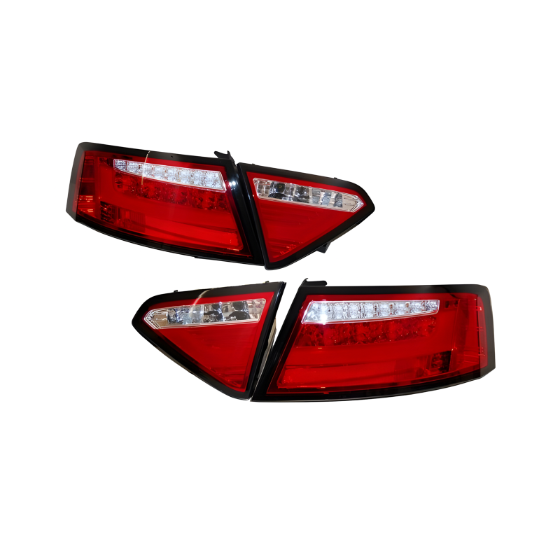 Set Of Rear Tail Lights Audi A5 2-4D 07-09 Led Red Cardna Flashing Led