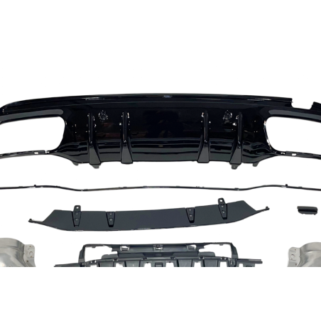 Rear Diffuser Mercedes W205 2019 4D / SW Look C63 Black