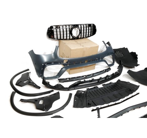 Pare-Choc Avant Mercedes X253 / C253 GLC 2020-2022 look AMG GLC63 Black