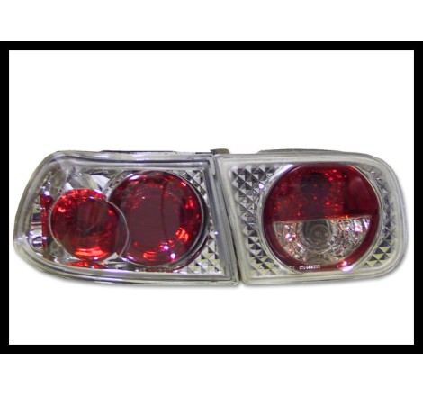 Set Of Rear Tail Lights Honda Civic 1992-1995 4-Door Lexus Chromed