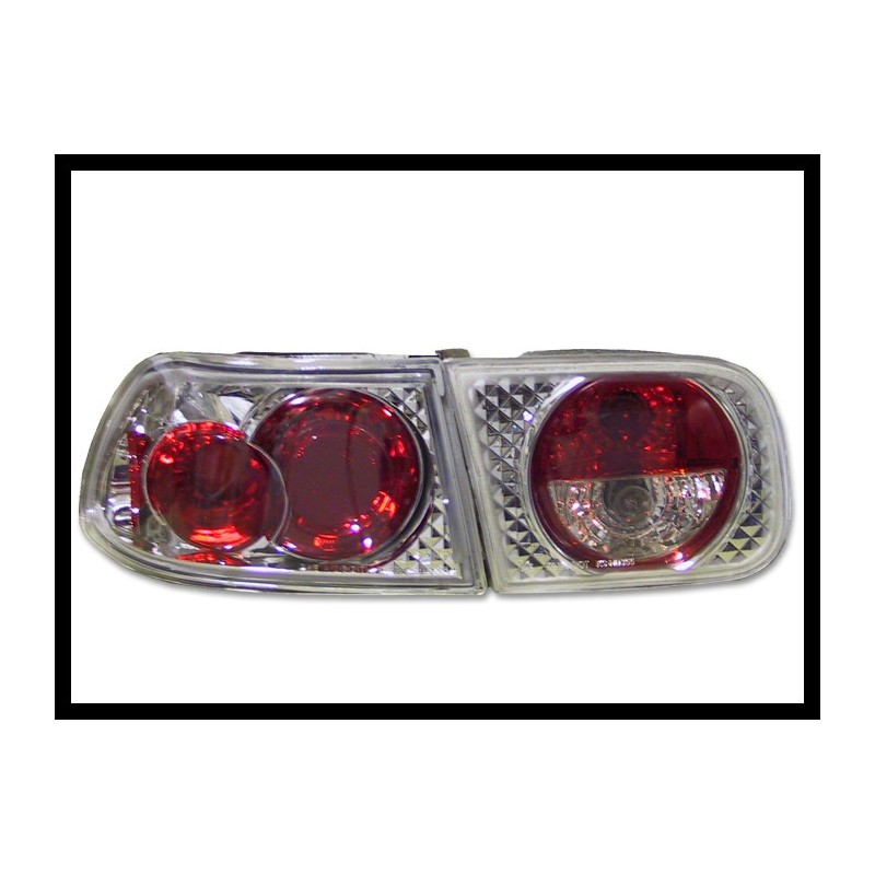 Set Of Rear Tail Lights Honda Civic 1992-1995 4-Door Lexus Chromed