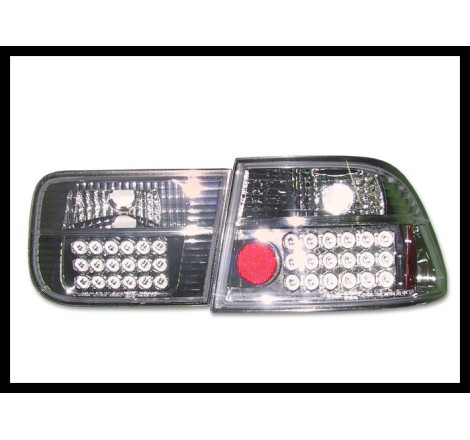 Set Of Rear Tail Lights Honda Civic 1992-1995 2-Door Led Chromed