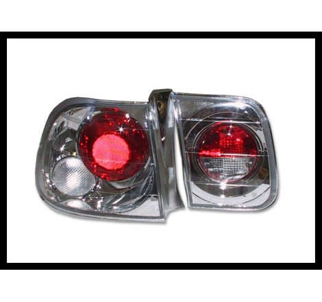 Set Of Rear Tail Lights Honda Civic 1996 4-Door Lexus Chromed