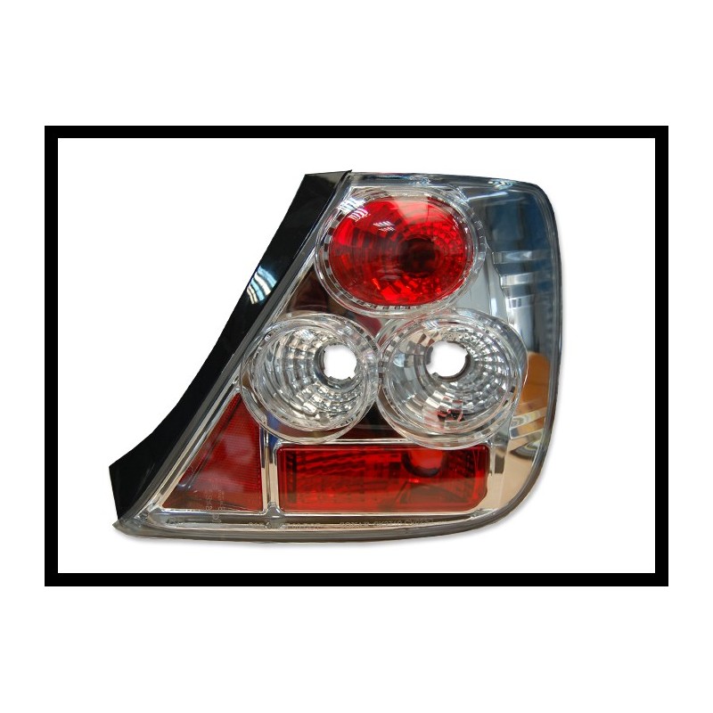 Set Of Rear Tail Lights Honda Civic 2000 3-Door Chromed