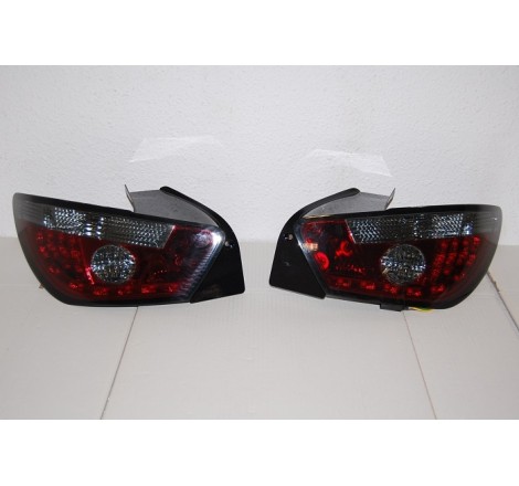 Set Of Rear Tail Lights Seat Ibiza 2008 3-Door Led Red/Smoked