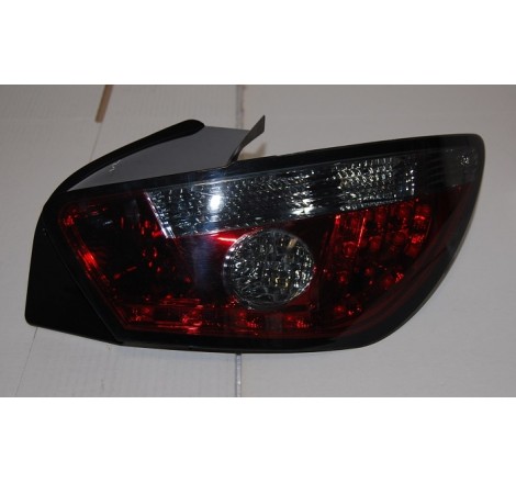 Set Of Rear Tail Lights Seat Ibiza 2008 3-Door Led Red/Smoked