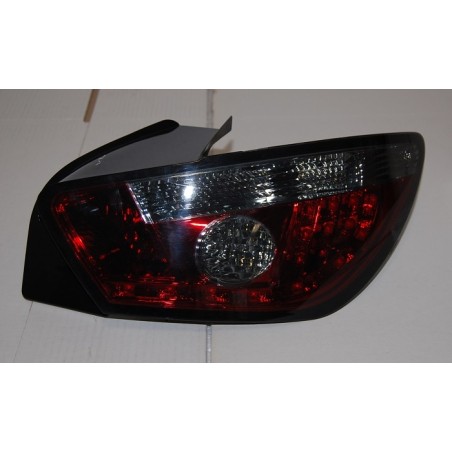 Set Of Rear Tail Lights Seat Ibiza 2008 3-Door Led Red/Smoked