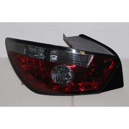 Set Of Rear Tail Lights Seat Ibiza 2008 3-Door Led Red/Smoked