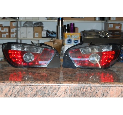 Set Of Rear Tail Lights Seat Ibiza 2008 3-Door Led Red/Smoked