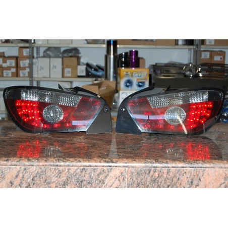 Set Of Rear Tail Lights Seat Ibiza 2008 3-Door Led Red/Smoked