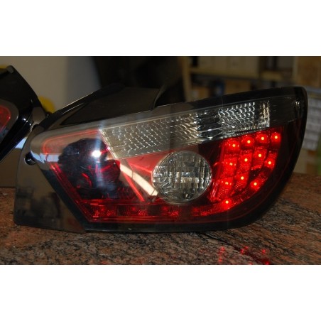Set Of Rear Tail Lights Seat Ibiza 2008 3-Door Led Red/Smoked