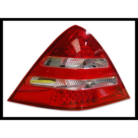 Set Of Rear Tail Lights Mercedes SLK R170 Led Chromed/Red 96-04