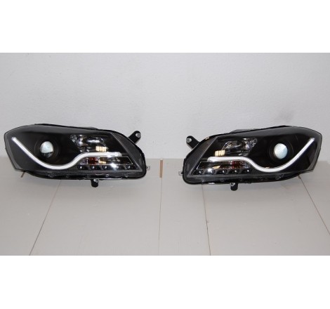 Set Of Headlamps Daylight Volkswagen Passat 2012 Lti Black