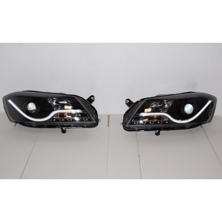 Set Of Headlamps Daylight Volkswagen Passat 2012 Lti Black