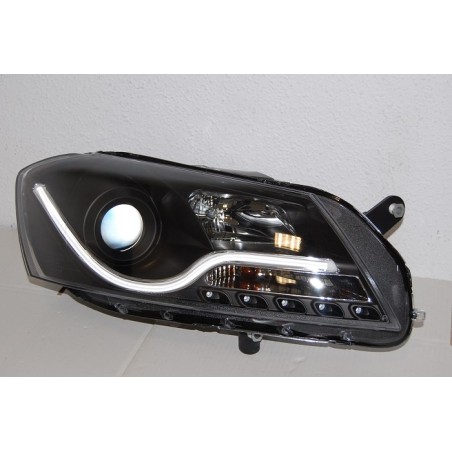 Set Of Headlamps Daylight Volkswagen Passat 2012 Lti Black
