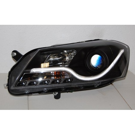 Set Of Headlamps Daylight Volkswagen Passat 2012 Lti Black