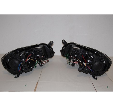 Set Of Headlamps Daylight Volkswagen Passat 2012 Lti Black