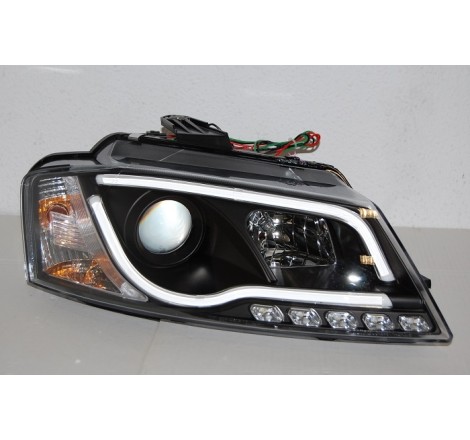 Set Of Headlamps Audi A3 08-12 Daylight Lti Black