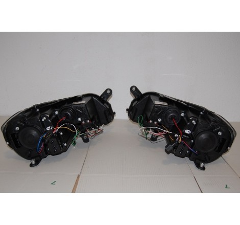 Set Of Headlamps Audi A3 08-12 Daylight Lti Black