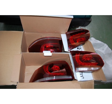 Set Of Rear Tail Lights Cardna Volkswagen Golf 6 Look R32 Led Red Lightbar