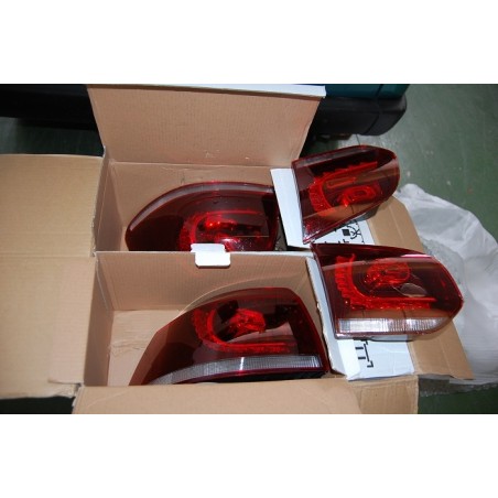 Set Of Rear Tail Lights Cardna Volkswagen Golf 6 Look R32 Led Red Lightbar