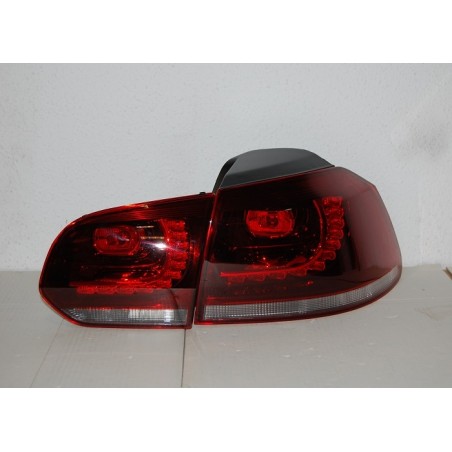 Set Of Rear Tail Lights Cardna Volkswagen Golf 6 Look R32 Led Red Lightbar