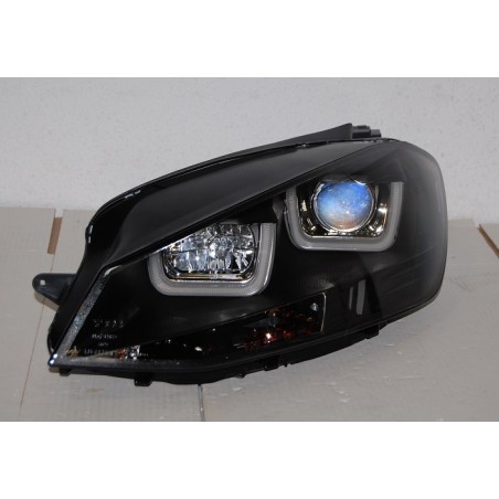 Set Of Headlamps Day Light Volkswagen Golf 7 Black