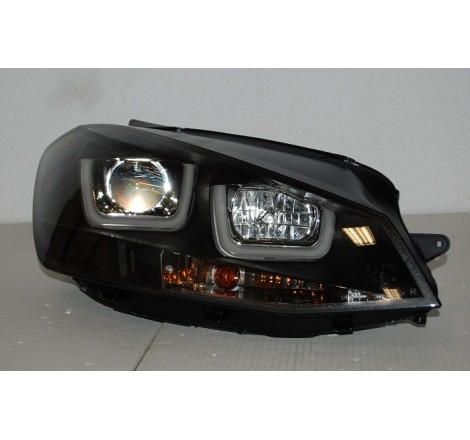 Set Of Headlamps Day Light Volkswagen Golf 7 Black