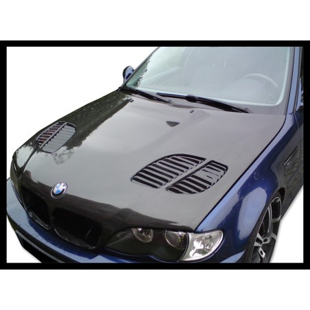 Carbon Fibre Bonnet BMW E46 2002-2006 4-Door Look GTR With Air Intake