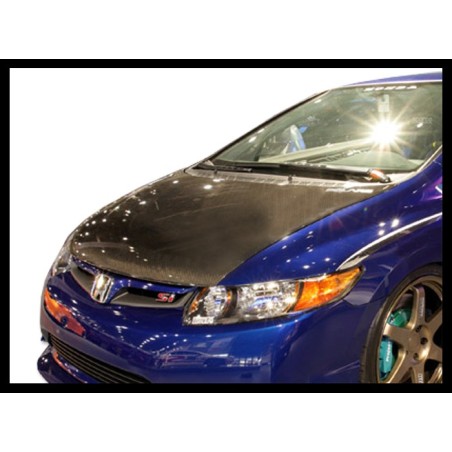 Carbon Fibre Bonnet Honda Civic 2006 Coupe, Without Air Intake